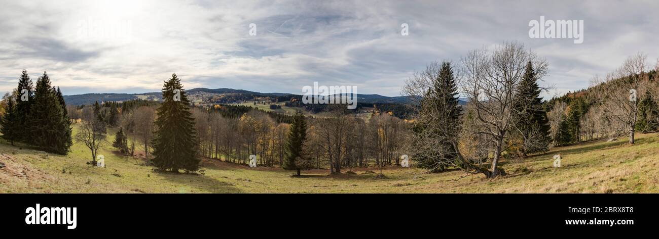 Landschaft im Boehmerwald Foto Stock