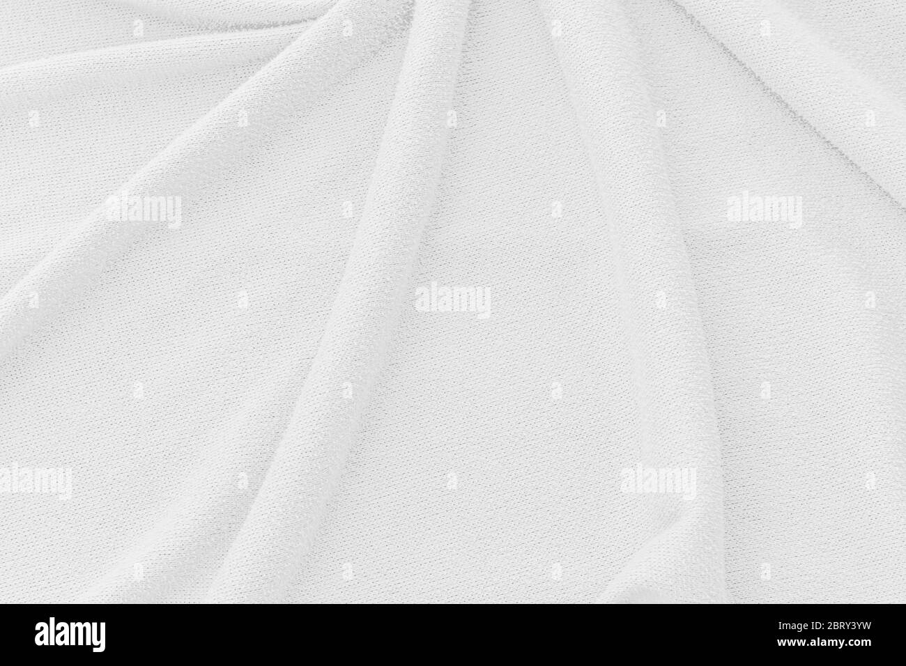 Tessuto bianco di fondo texture. Superficie tela astratta. Foto Stock