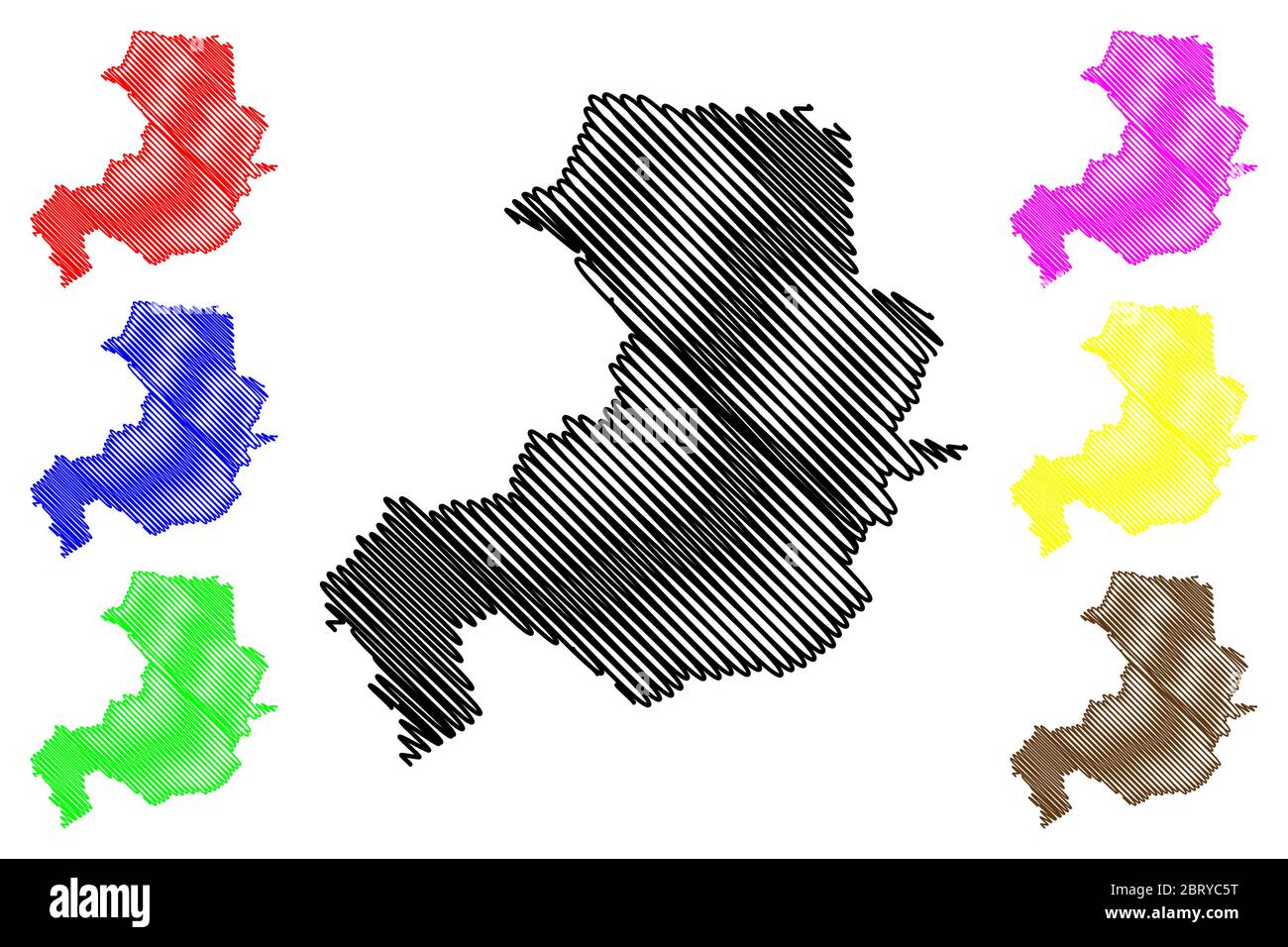 Aix-en-Provence City (Repubblica francese, Francia) mappa vettore illustrazione, abbozzare schizzo Città di Aix en Provence mappa Illustrazione Vettoriale