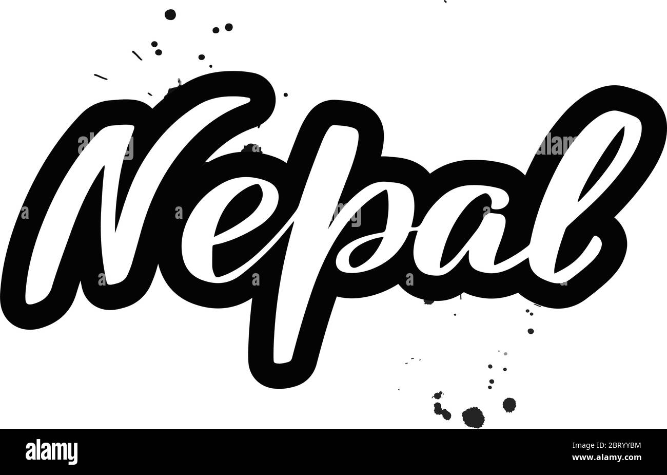 Vettore illustrazione di calligrafia isolati su sfondo bianco Illustrazione Vettoriale