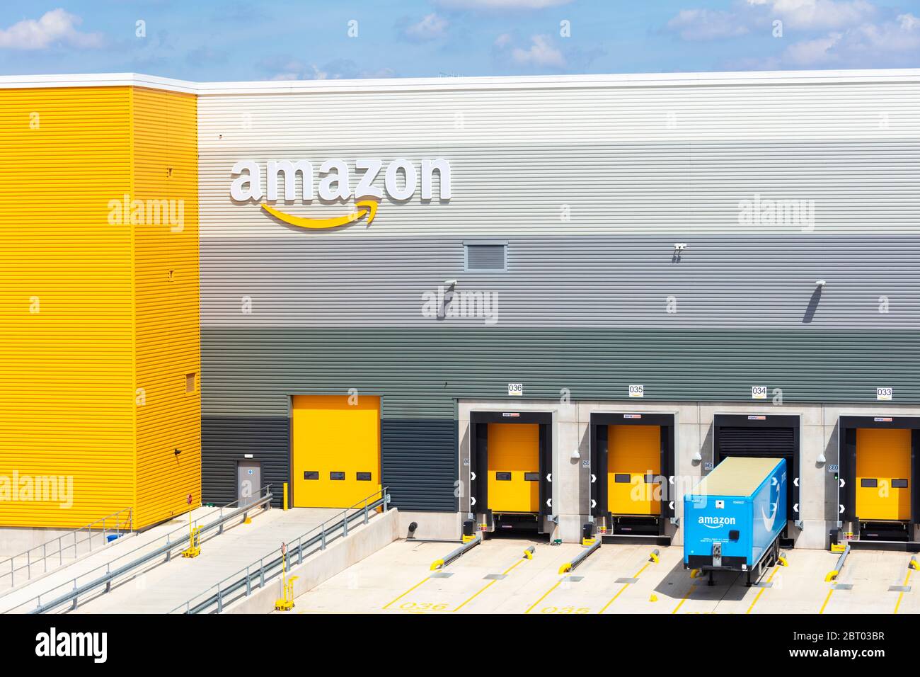 Amazon Derby-Kegworth, magazzino Amazon SEGRO Logistics Park, East Midlands Gateway, Junction 24 M1, East Midlands Inghilterra UK GB Europa Foto Stock