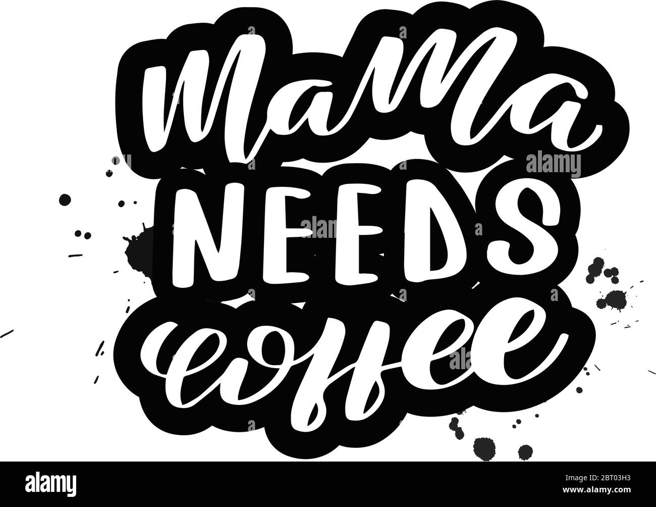 Vettore illustrazione di calligrafia isolati su sfondo bianco Illustrazione Vettoriale