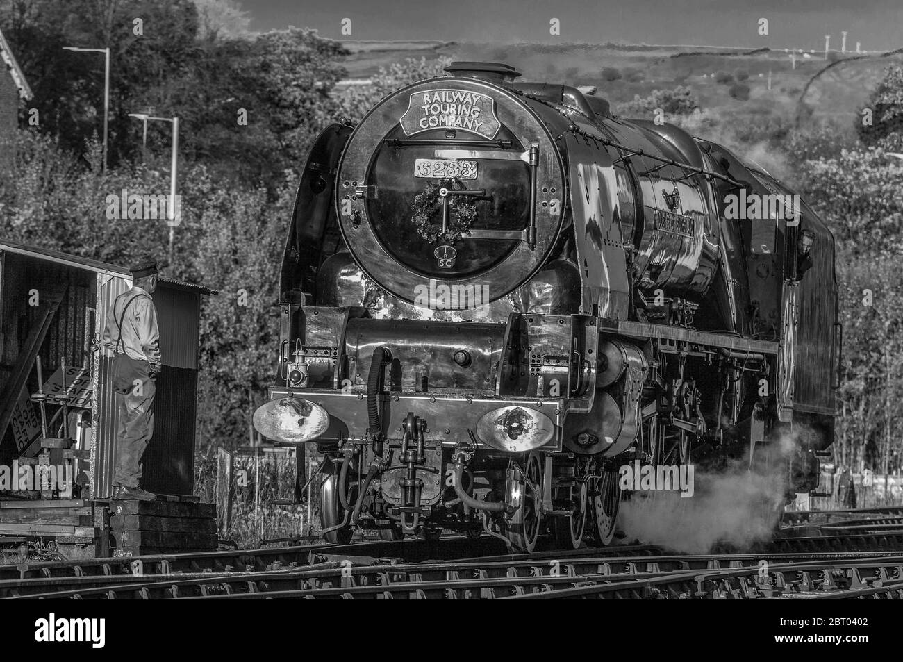 No.46233 'Duchess di Sutherland' la Midland e ferrovia scozzese (LMS) Principessa incoronazione classe 4-6-2 'Pacific' tipo di locomotiva a vapore costruita nel 1938. Foto Stock