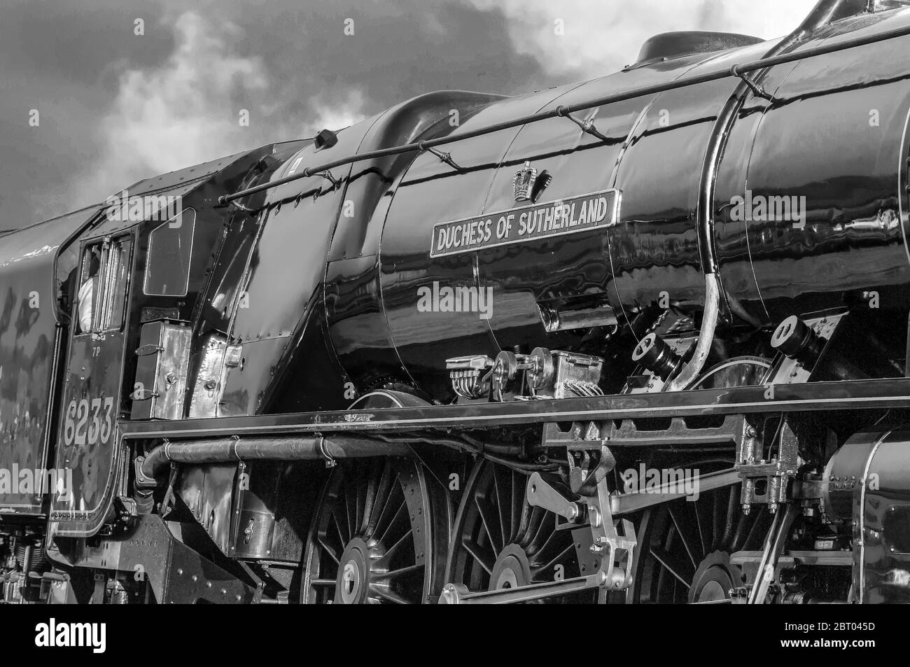 No.46233 'Duchess di Sutherland' la Midland e ferrovia scozzese (LMS) Principessa incoronazione classe 4-6-2 'Pacific' tipo di locomotiva a vapore costruita nel 1938. Foto Stock