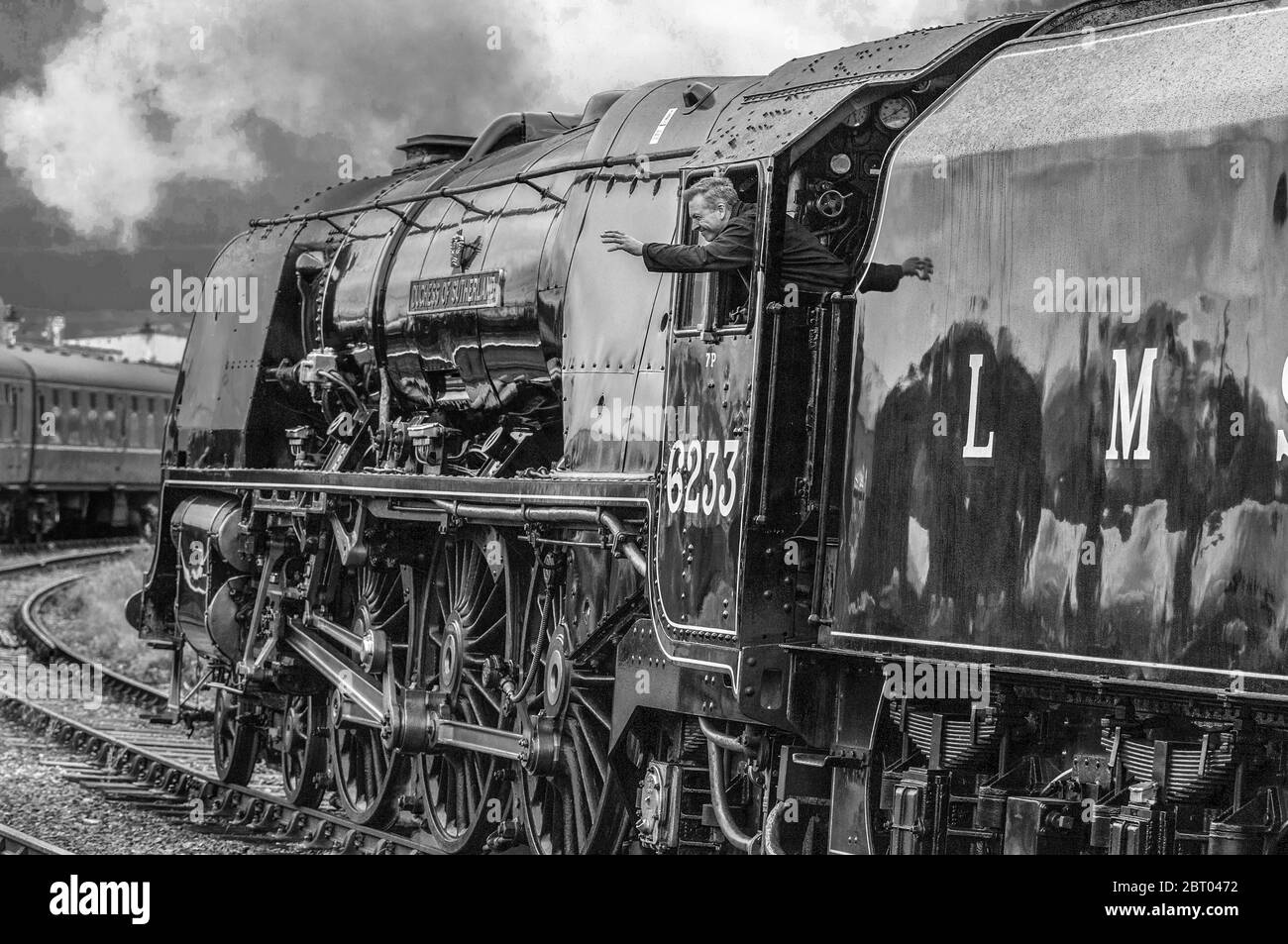 No.46233 'Duchess di Sutherland' la Midland e ferrovia scozzese (LMS) Principessa incoronazione classe 4-6-2 'Pacific' tipo di locomotiva a vapore costruita nel 1938. Foto Stock