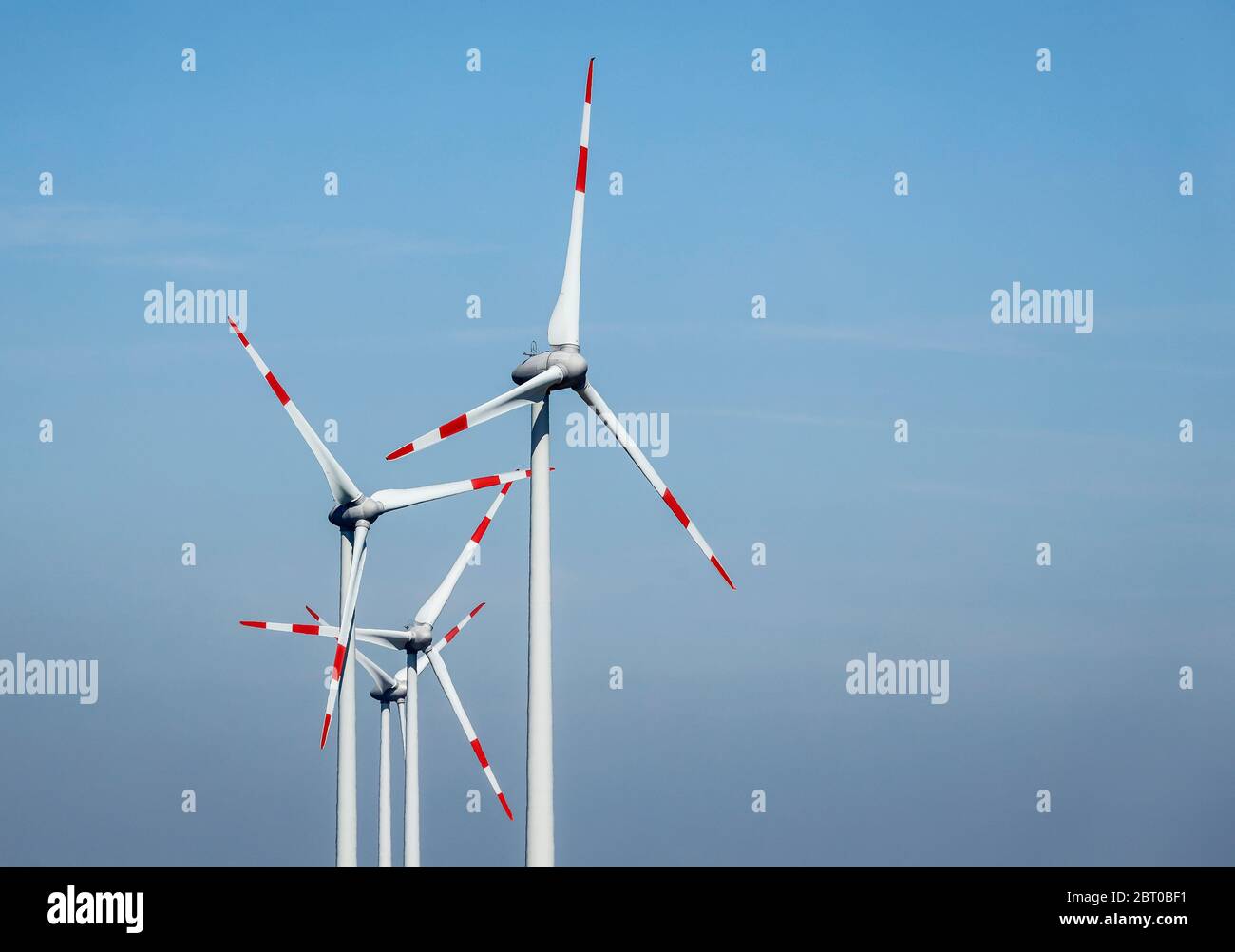 Grevenbroich, Renania Settentrionale-Vestfalia, Germania - Wind farm. Grevenbroich, Nordrhein-Westfalen, Deutschland - Windpark. Foto Stock