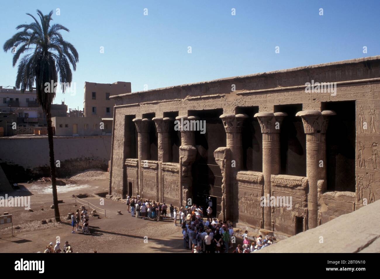 Il Tempio di Hathor nel complesso del Tempio di Dendera a Dendera, Egitto Foto Stock