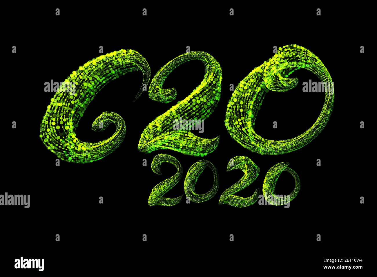 La scritta del vertice del G20 è stata tenuta con urgenza tramite un collegamento video. Questo non è mai accaduto nel mondo prima. Hanno parlato di problemi relativi a. Foto Stock