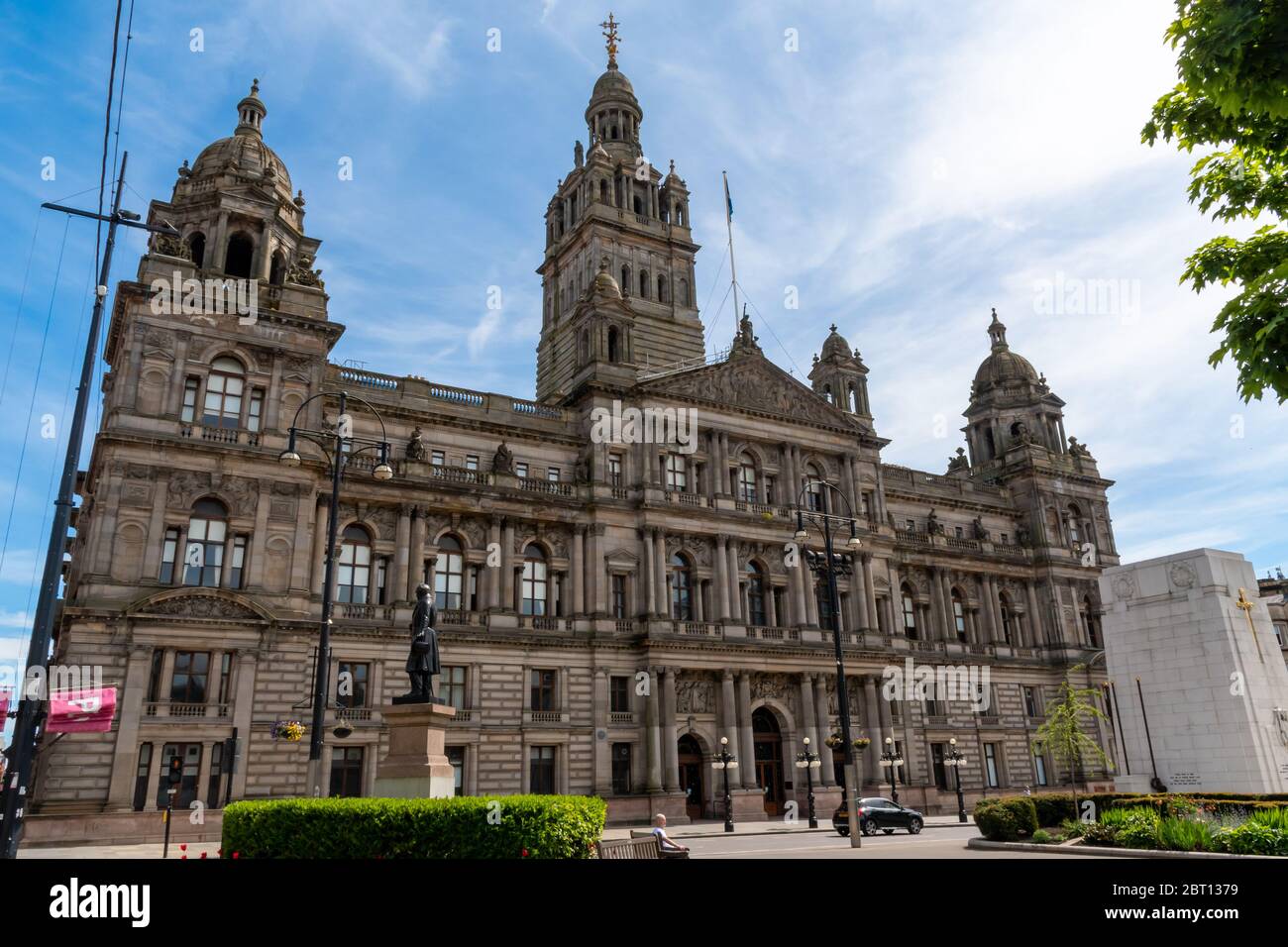 Glasgow City Chambers in George Square nel centro di Glasgow, Scozia Foto Stock