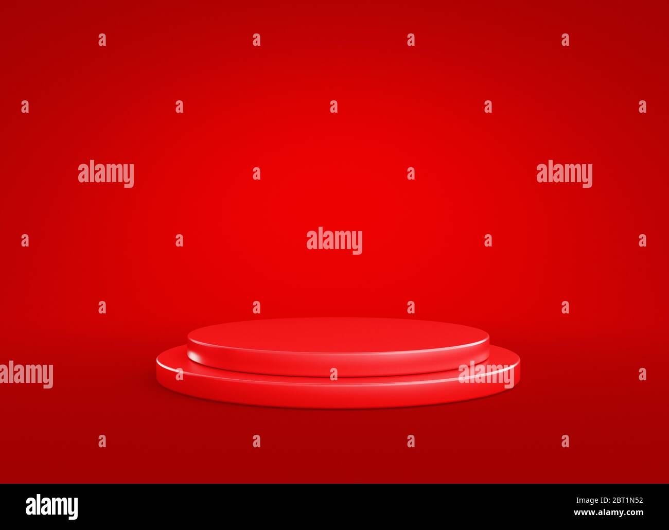 Piedistallo geometrico o cilindrico podio minimo sfondo studio per il prodotto show. rendering 3d Foto Stock