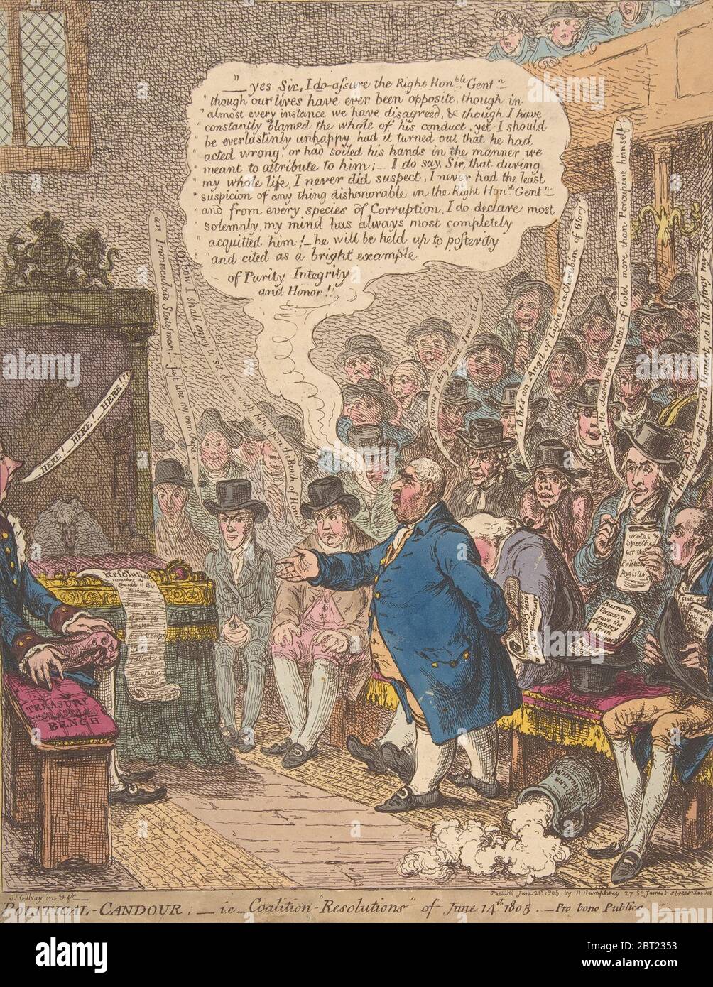 Political-Candor;- Coalition-Resolutions del 14 giugno 1805.-Pro bono Publico-, 21 giugno 1805. Foto Stock