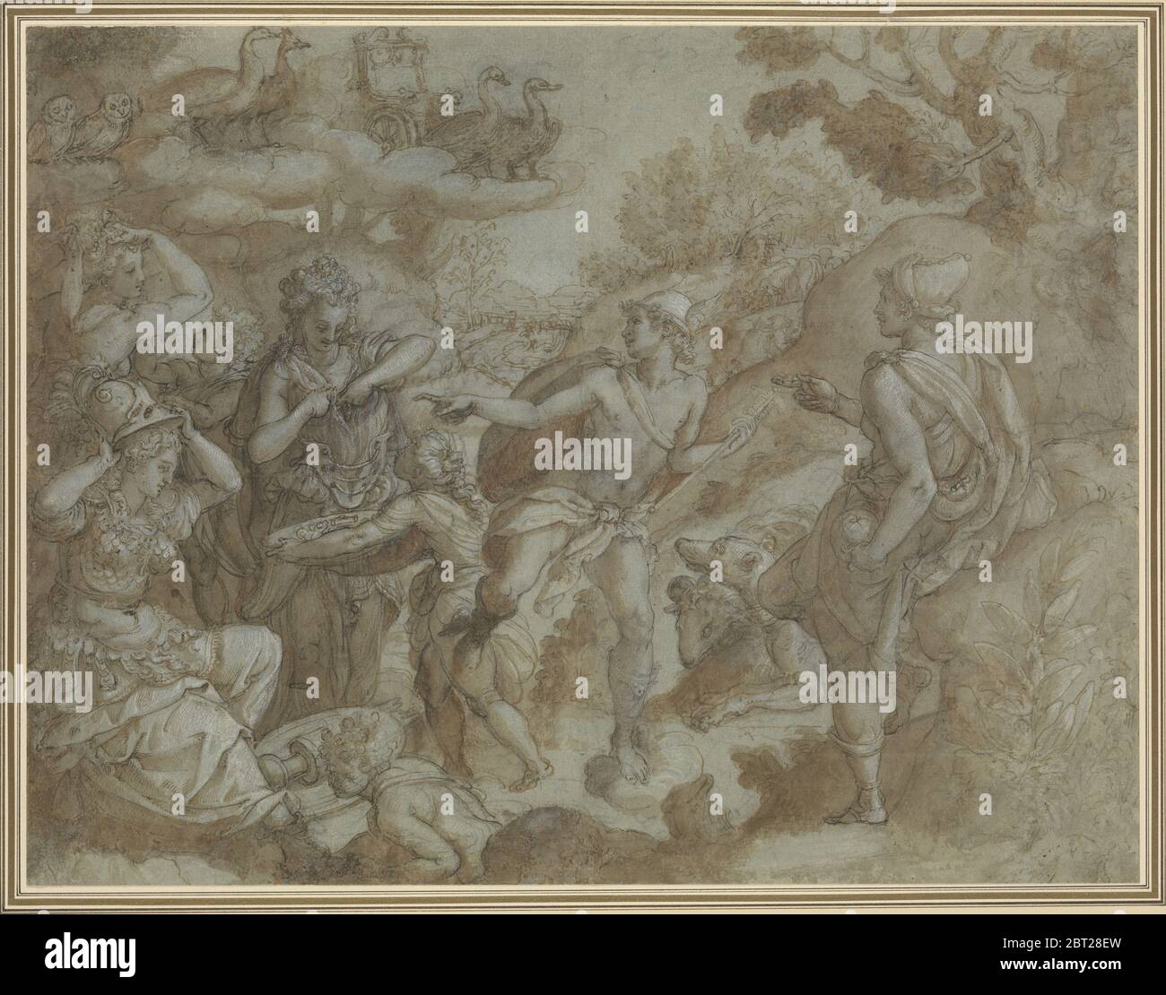 Il Giudizio di Parigi, 1583. Foto Stock
