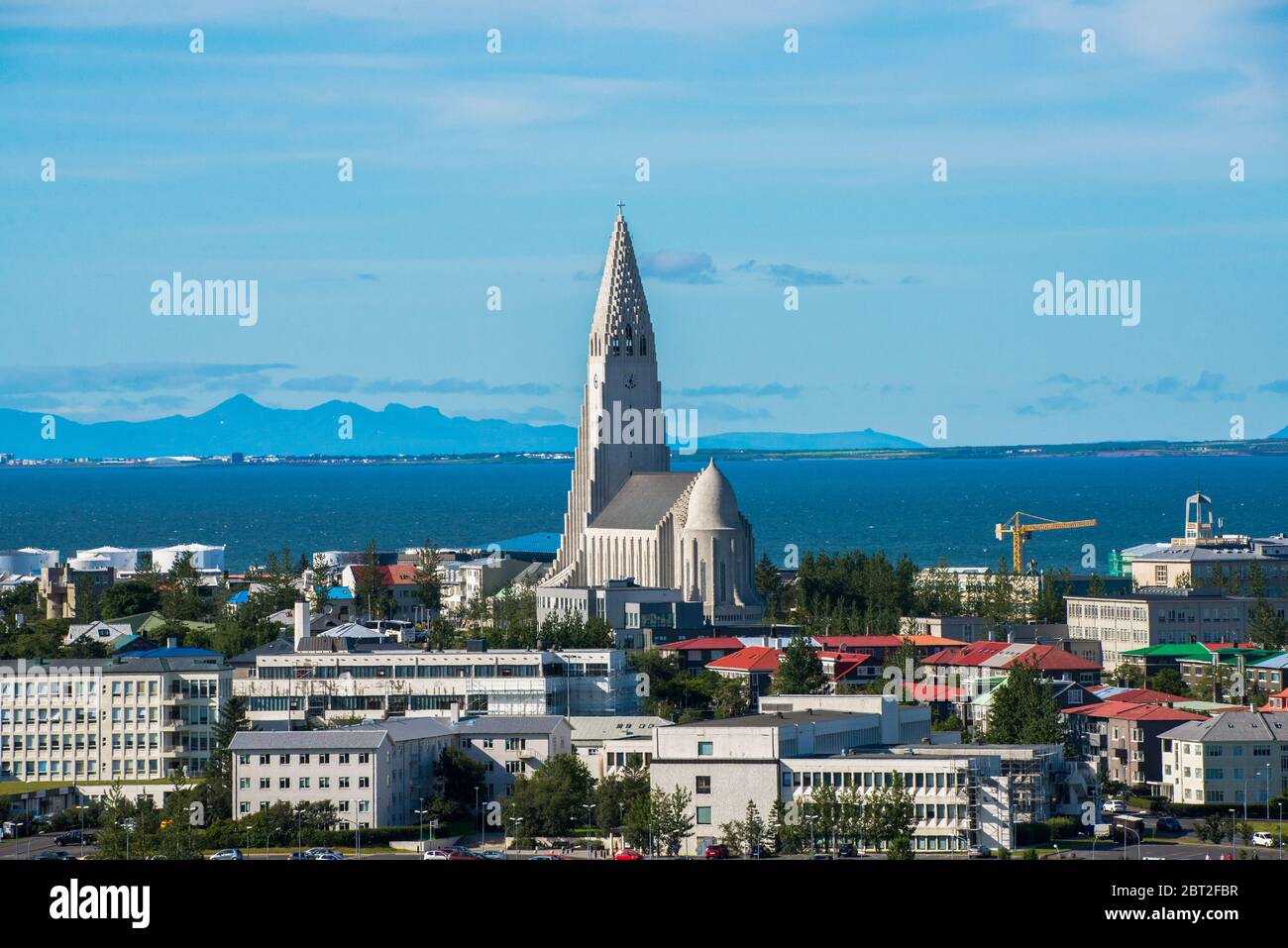 Hallgrimskirkja a Reykjavik, Islanda Foto Stock