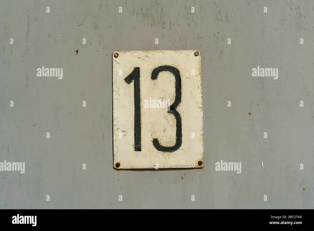 Numero 13 Foto Stock