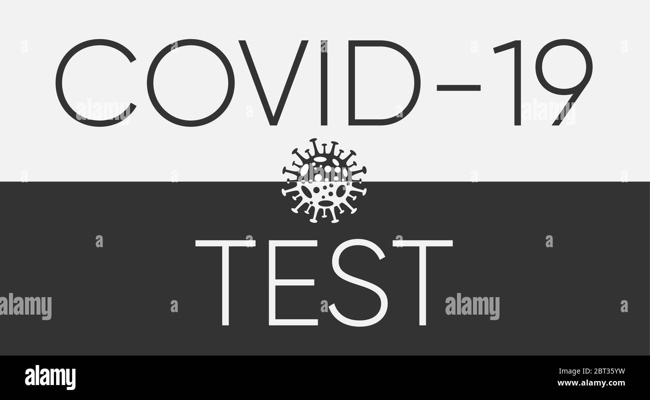 Test per COVID-19 illustrazione vettoriale eps 10 Illustrazione Vettoriale