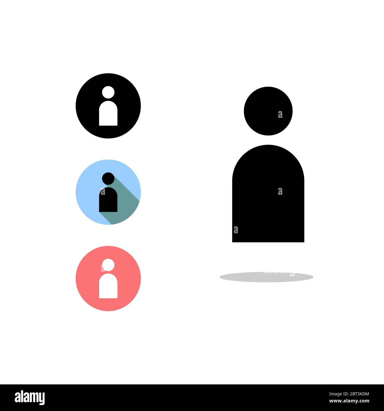 Icona persone piatte, isolata su sfondo bianco. Illustrazione Vettoriale