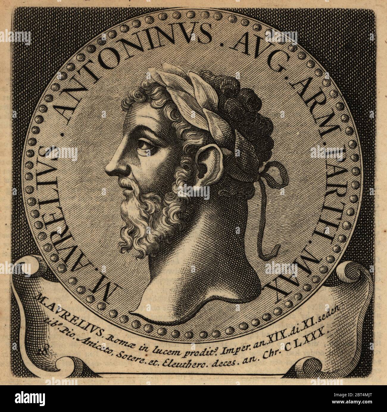Le meditazioni di Marco Aurelio Antonino : Marco Aurelio, imperatore di  Roma, 121-180 Foto stock - Alamy