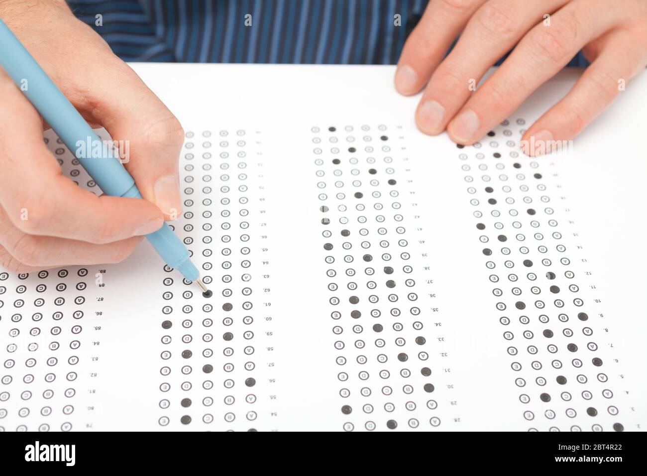 Istruzione, studente, test, questionario, esame, esame, ispezione, mano, Foto Stock