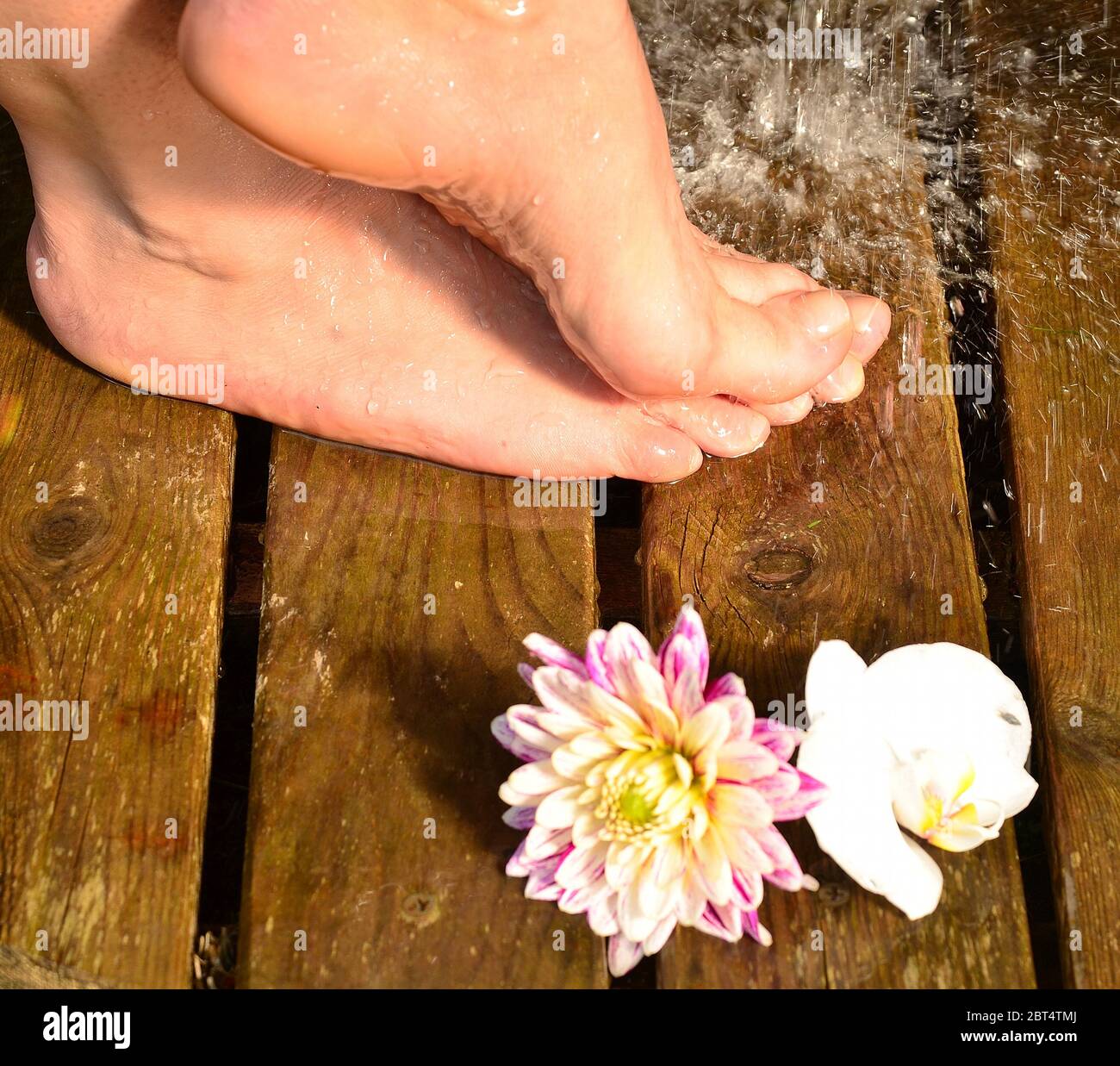 Piedi kneipp acqua kneippkur Foto Stock