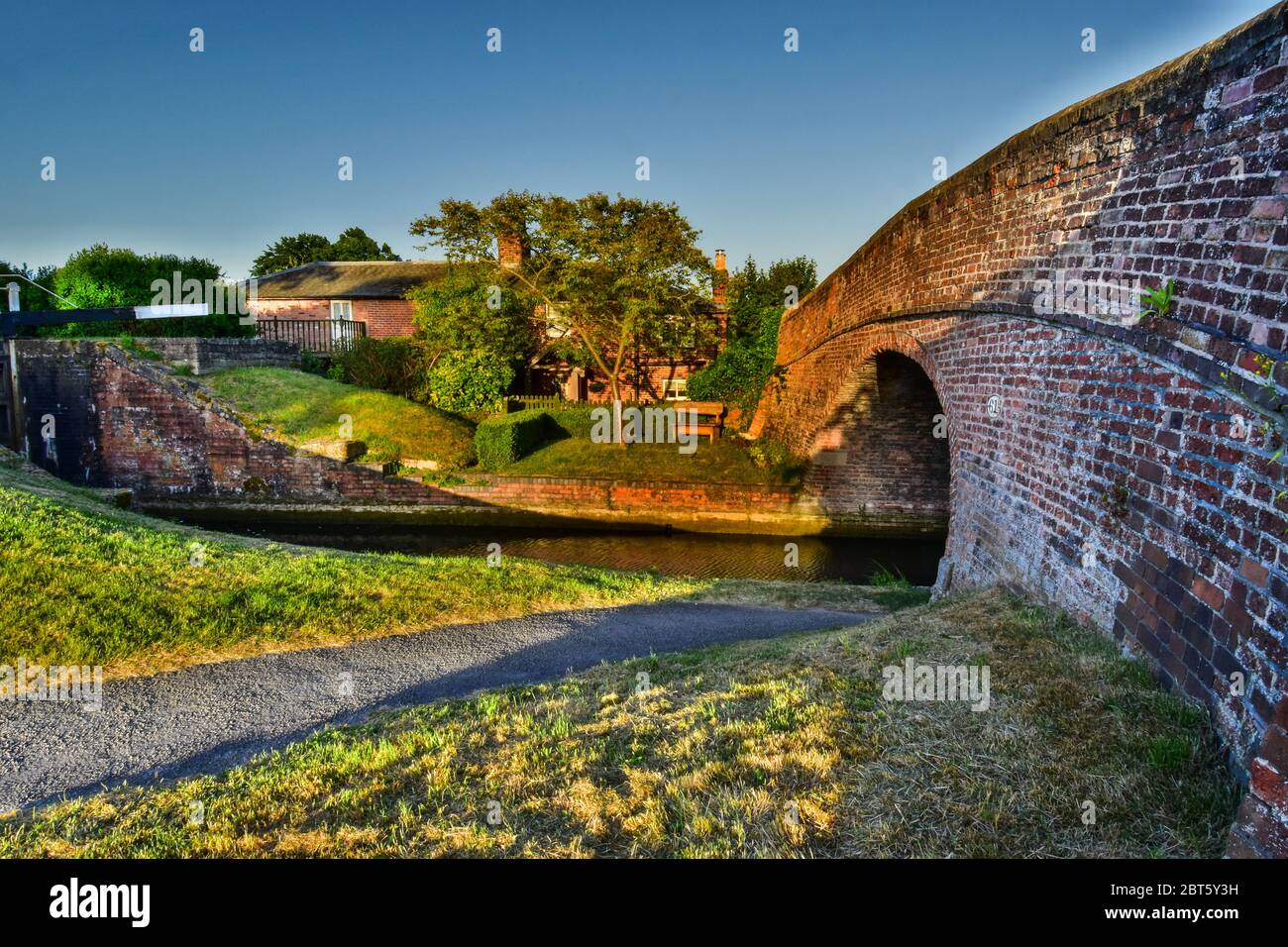 Casa di Keeper, Woolsthorpe, Grantham Canal, vale di Belvoir Foto Stock