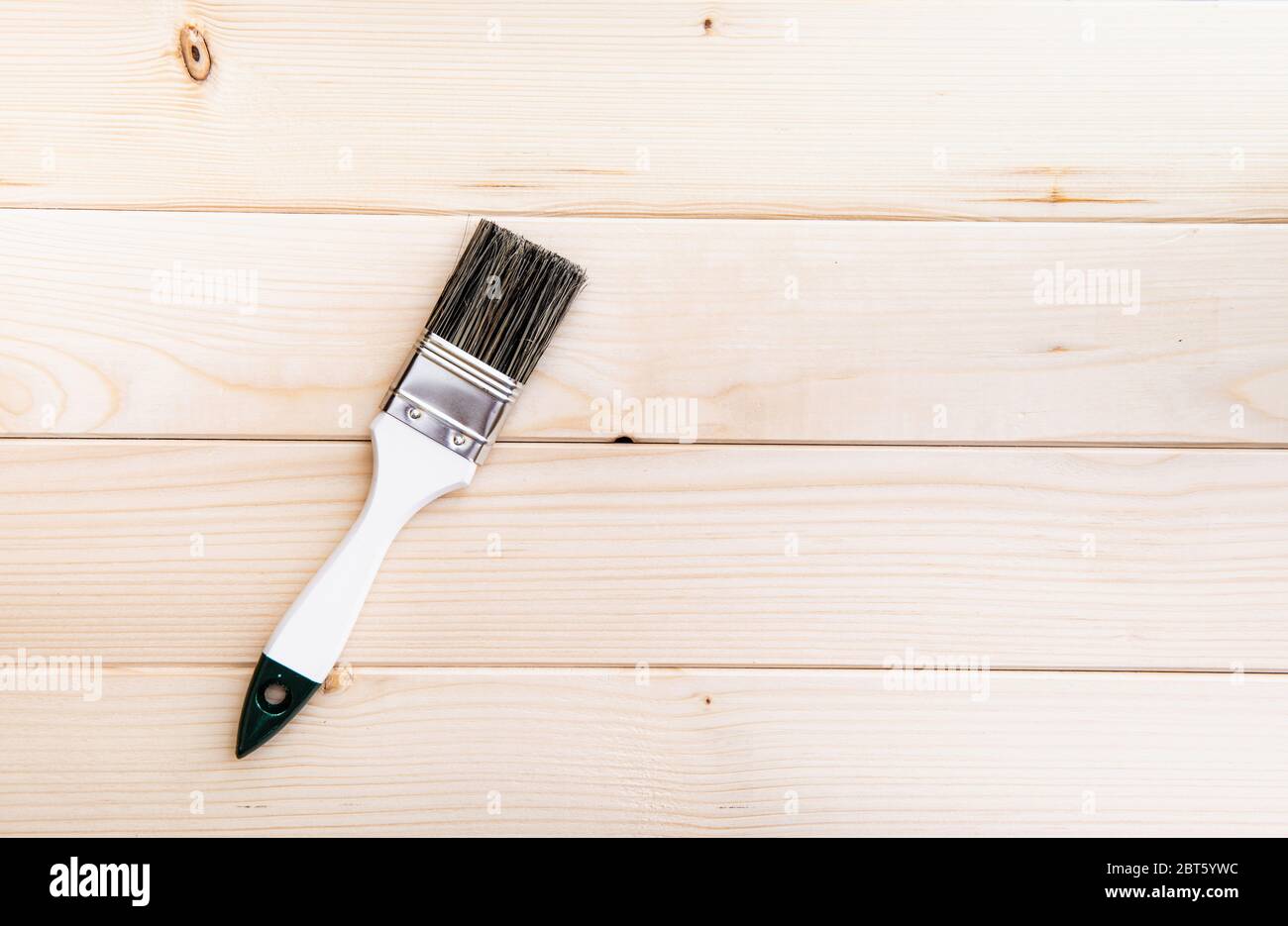 Pennello professionale in parquet leggero Foto Stock