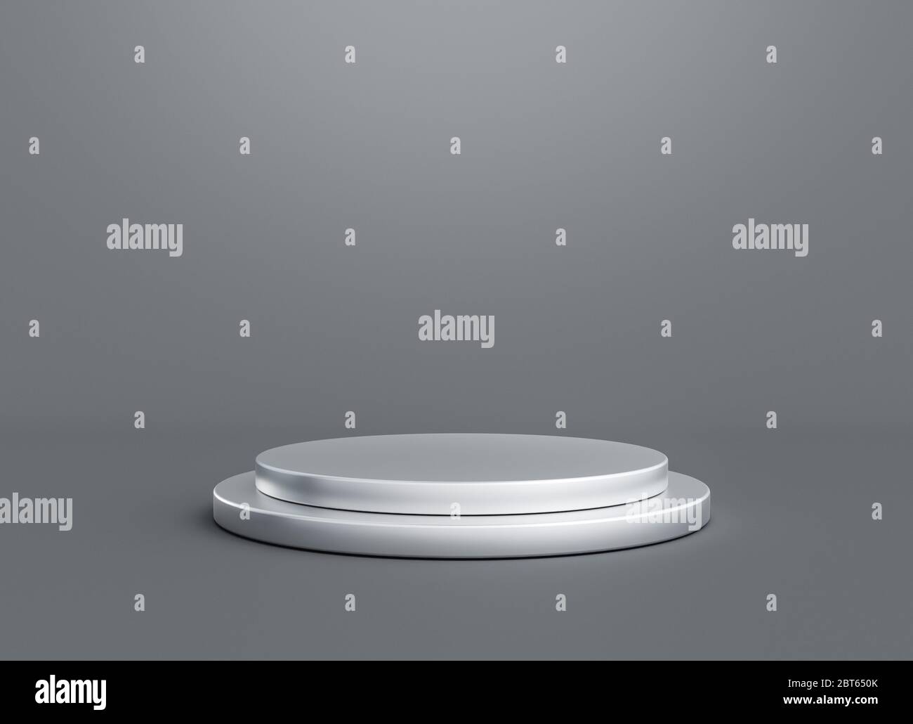 Piedistallo geometrico o cilindrico podio minimo sfondo studio per il prodotto show. rendering 3d Foto Stock