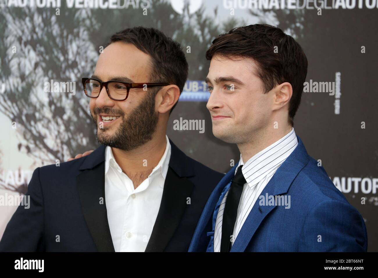 VENEZIA, ITALIA - SETTEMBRE 01: Daniel Radcliffe e John Krokidas presero parte al settantesimo Festival Internazionale del Cinema di Venezia alla Giornata degli Autori Foto Stock