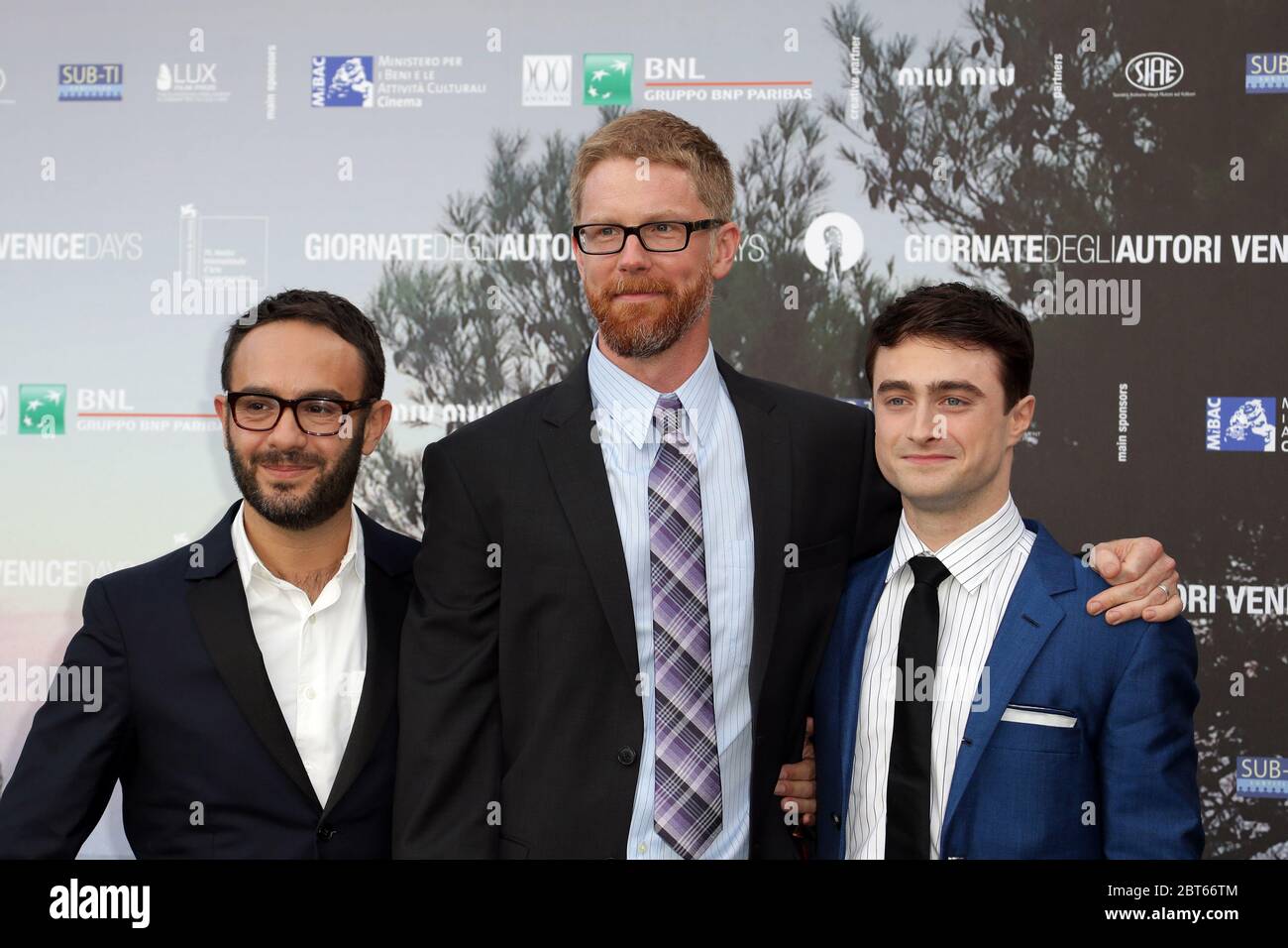 VENEZIA, ITALIA - SETTEMBRE 01: Daniel Radcliffe e John Krokidas presero parte al settantesimo Festival Internazionale del Cinema di Venezia alla Giornata degli Autori Foto Stock