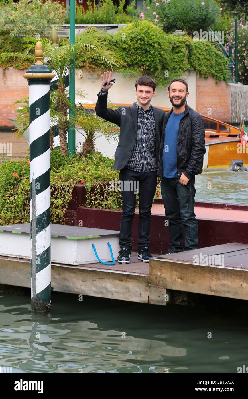 VENEZIA, ITALIA - 01 SETTEMBRE: Daniel Radcliffe e John Krokidas partecipano al giorno 5 del 70° Festival del Cinema di Venezia il 1° settembre 2013 a Venezia, Italia Foto Stock