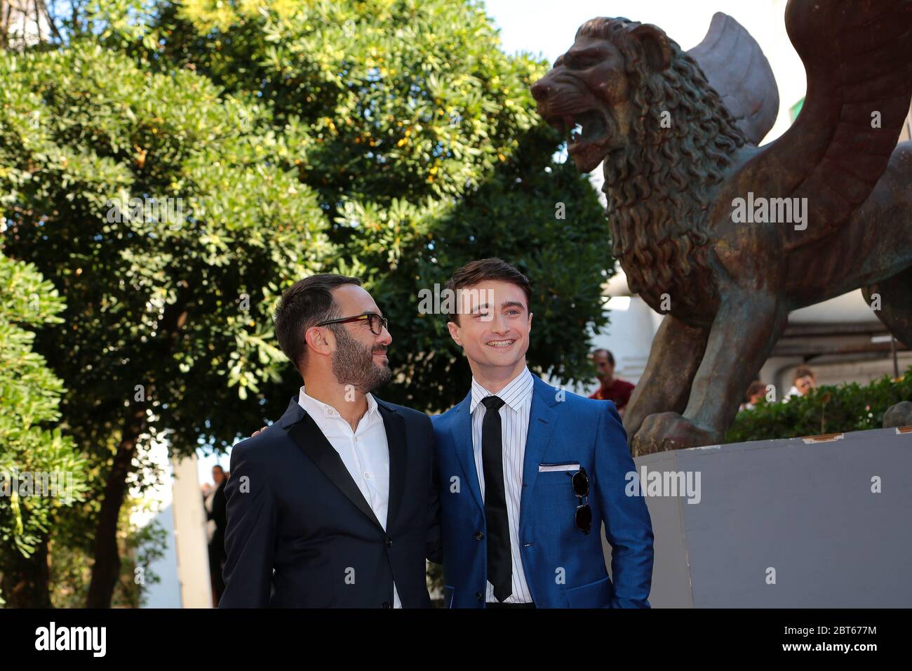 VENEZIA, ITALIA - SETTEMBRE 01: John Krokidas e Daniel Radcliffe sono alla prima "Kill Your Darlings" durante il 70° Festival del Cinema di Venezia Foto Stock