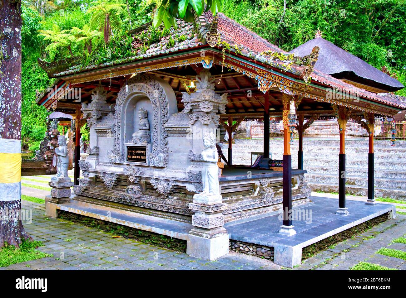 Pura Gunung Kawi Sebatu Tample nella provincia di Ubud, Isola di Bali, Indonesia Foto Stock