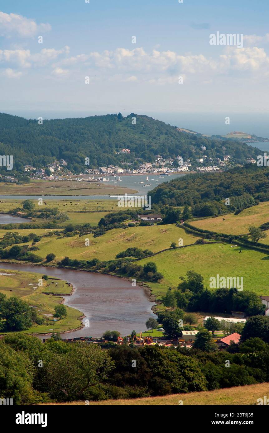 urr estuario kippford da sopra palnackie Foto Stock