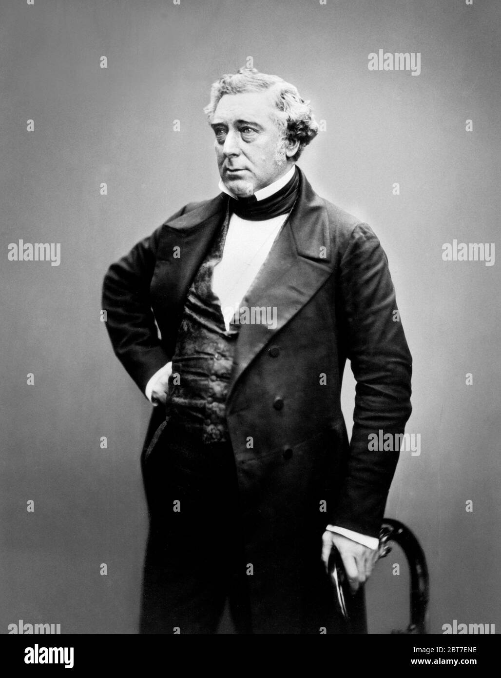George Stephenson (1781-1848), fotografia ritratto, 1856. Foto Stock