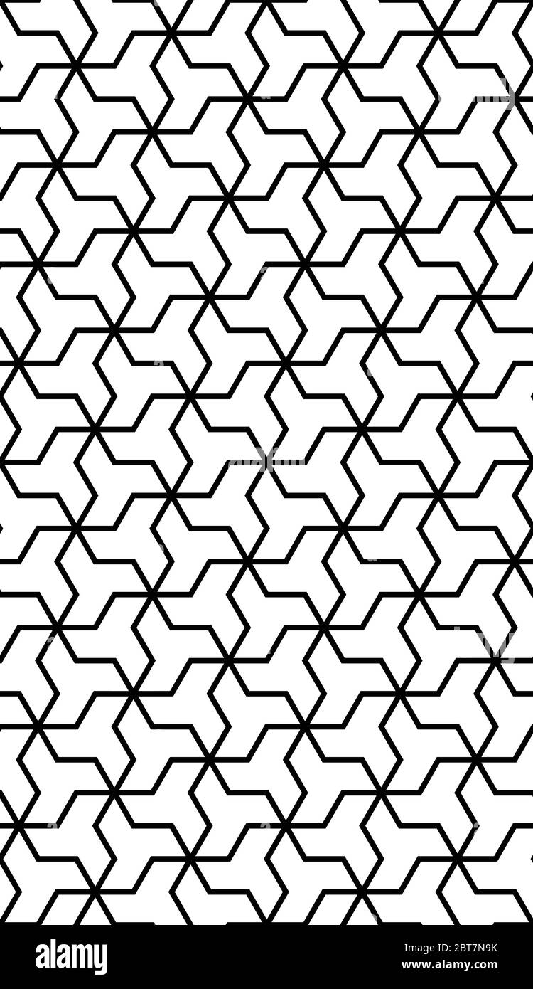 Modello vettoriale senza giunture geometriche islamiche. Sfondo geometrico arabo senza cuciture Illustrazione Vettoriale