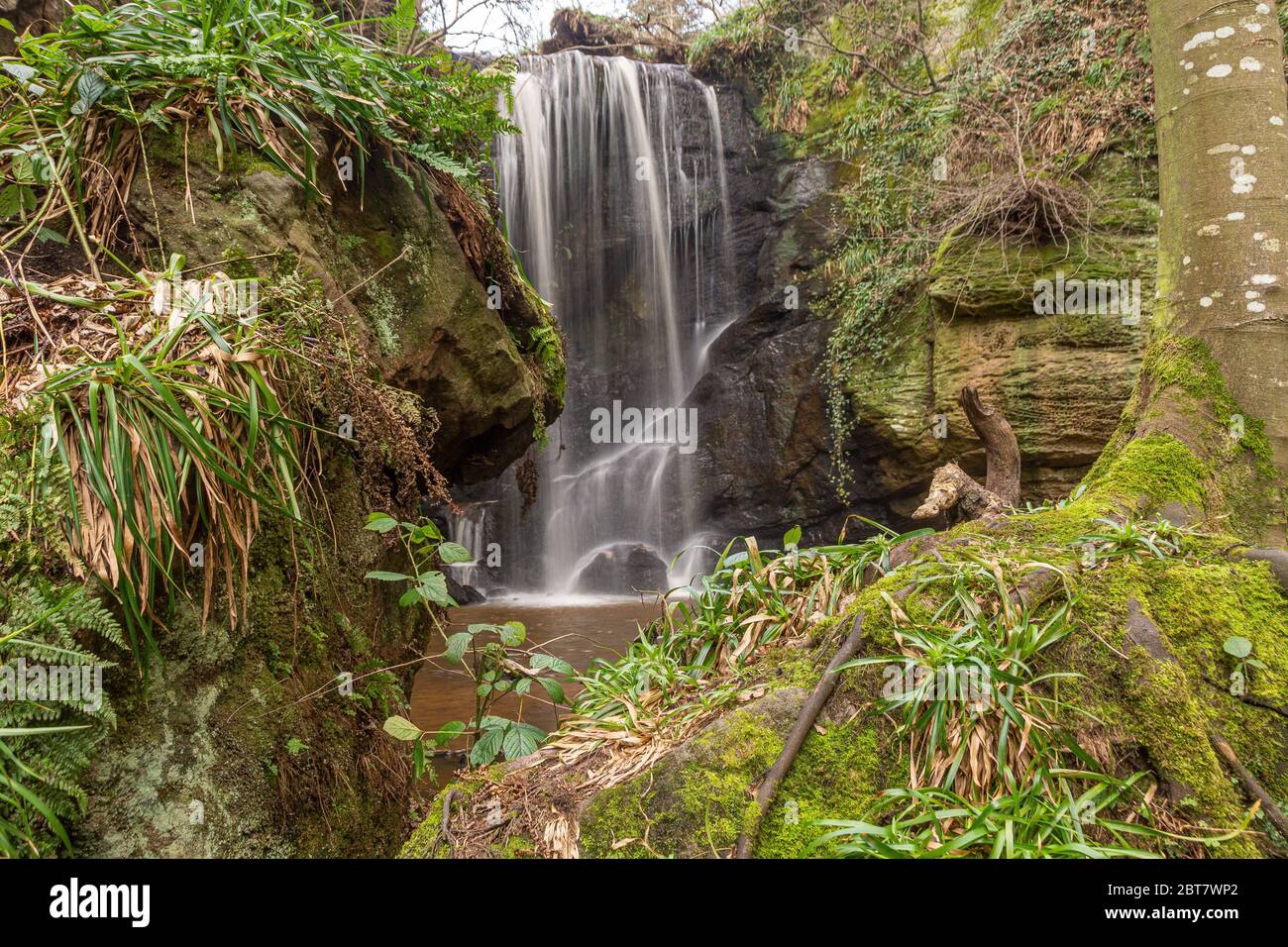 Cascata di Routin Lynn Foto Stock