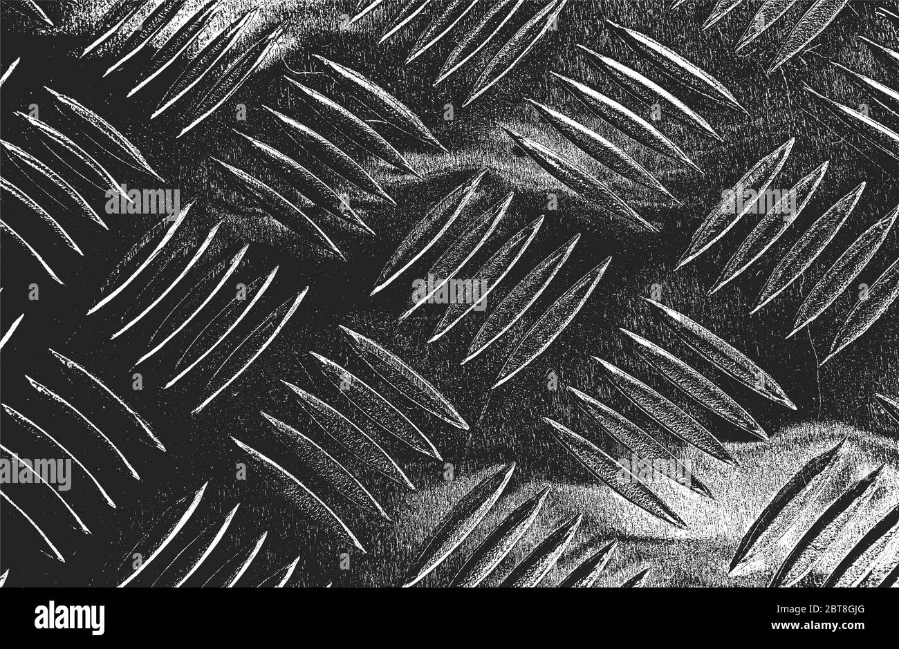 Trama di sovrapposizione in difficoltà di metallo arrugginito pelato. Sfondo grunge. Illustrazione astratta di un vettore a mezzitoni Illustrazione Vettoriale