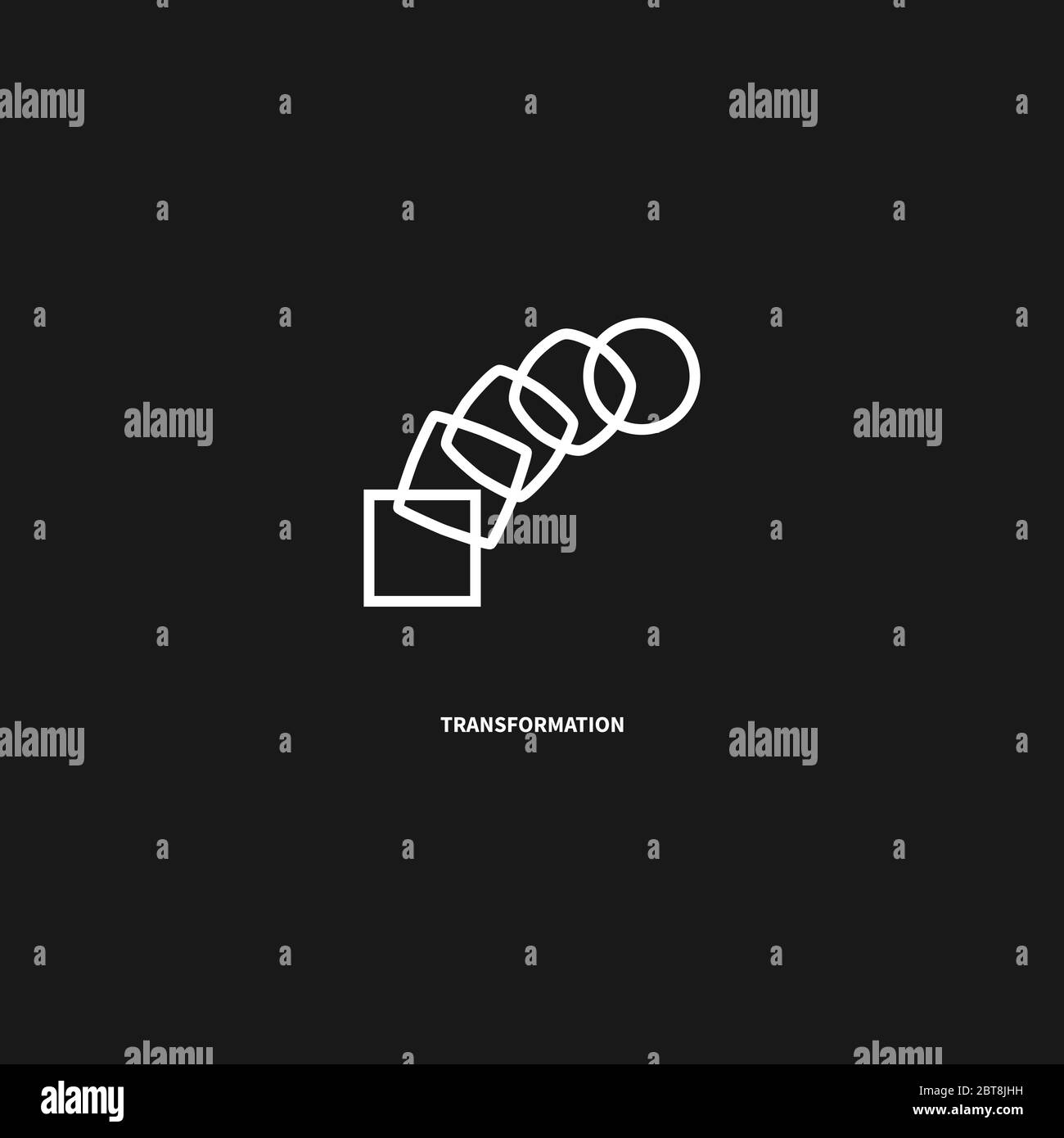 Icona di cambiamento, trasformazione, evoluzione, sviluppo coaching logo a colori illustrazione vettoriale Illustrazione Vettoriale