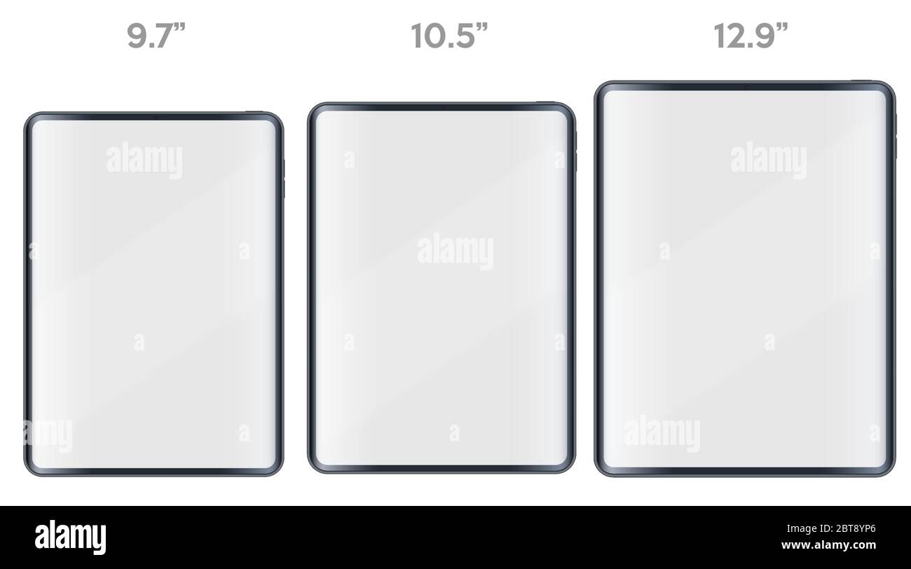 Set di mockup di presentazione per Tablet PC Illustrazione Vettoriale