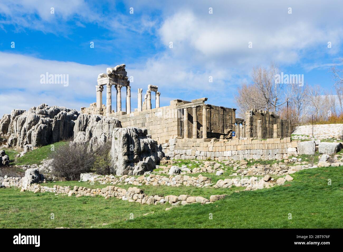 Tempio di Adone, rovine romane, Faqra, Libano Foto Stock