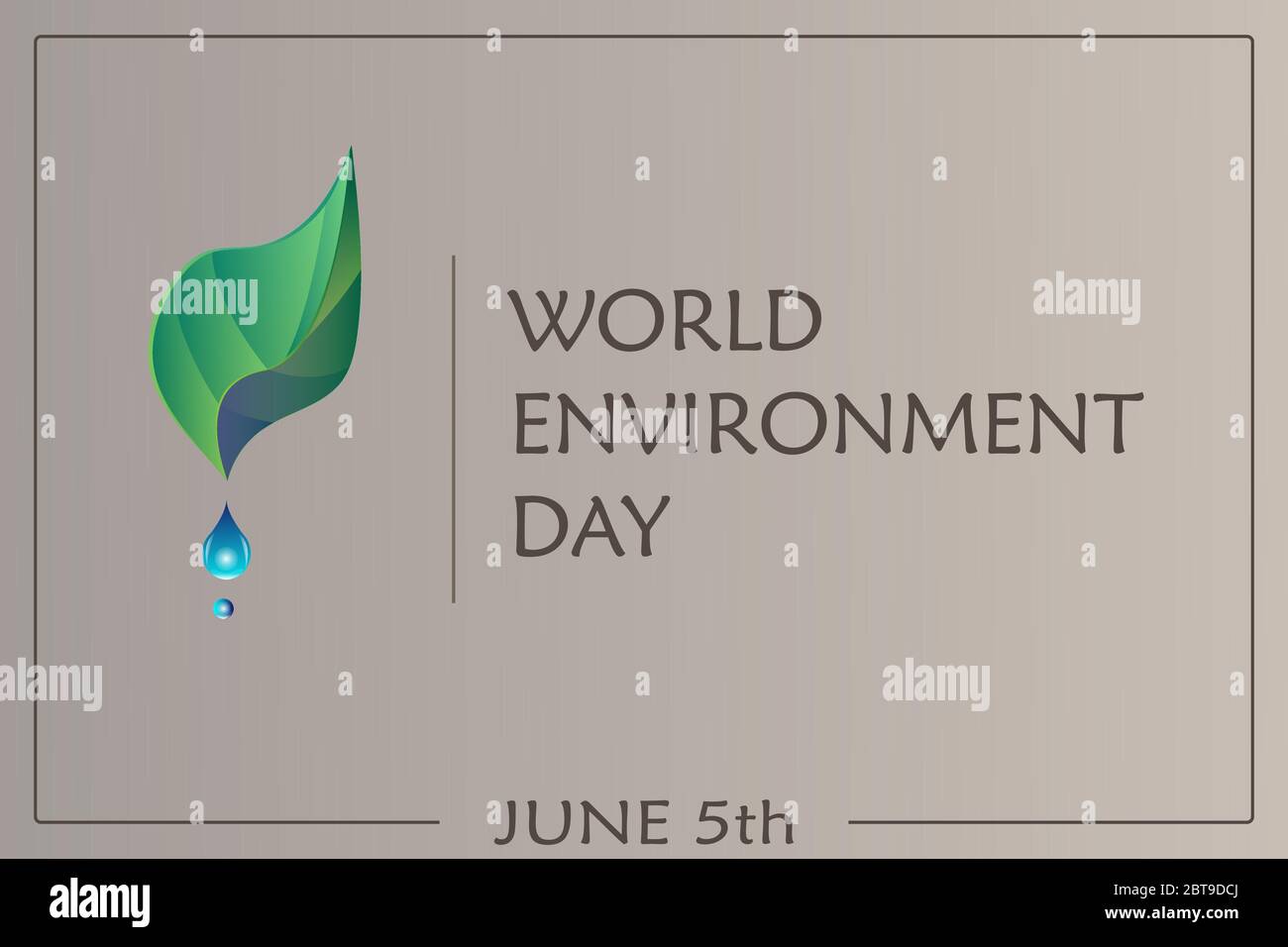 Illustrazione vettoriale per la Giornata Mondiale dell'ambiente del 5 giugno. Illustrazione Vettoriale