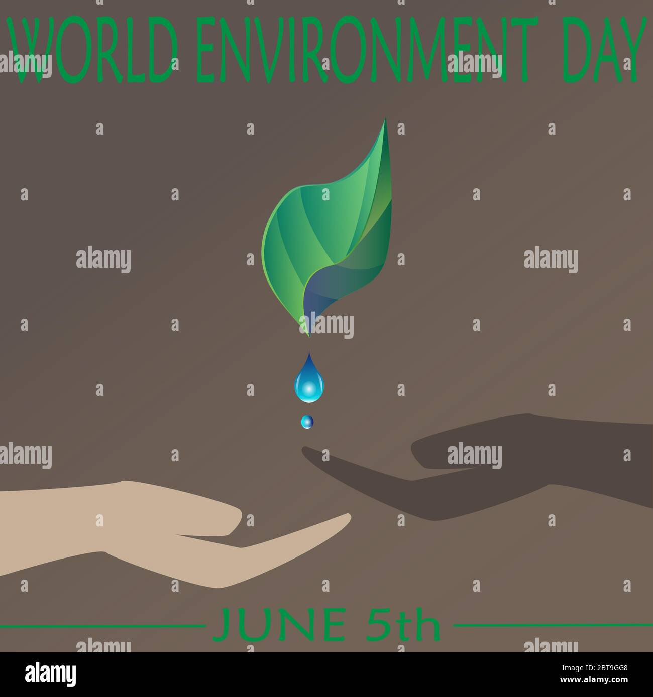 Illustrazione vettoriale per la Giornata Mondiale dell'ambiente del 5 giugno. Illustrazione Vettoriale