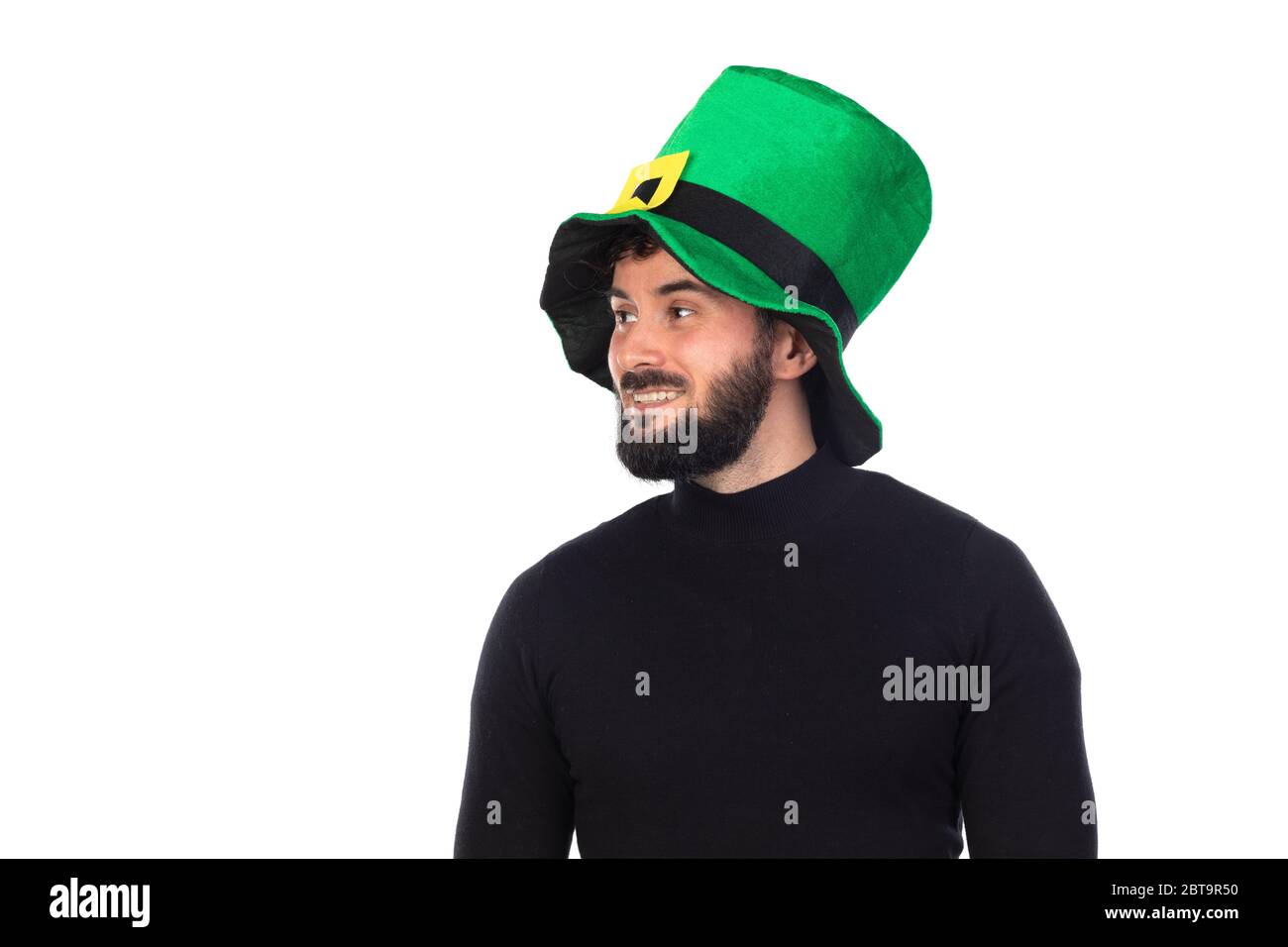 Giovane uomo nero isolato su sfondo bianco Foto Stock