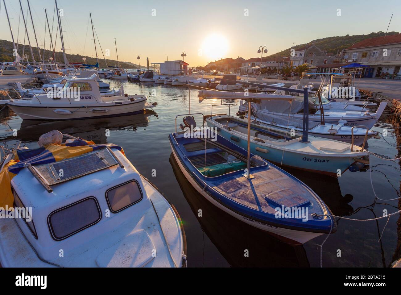 Porto di Kaprije, Croazia Foto Stock