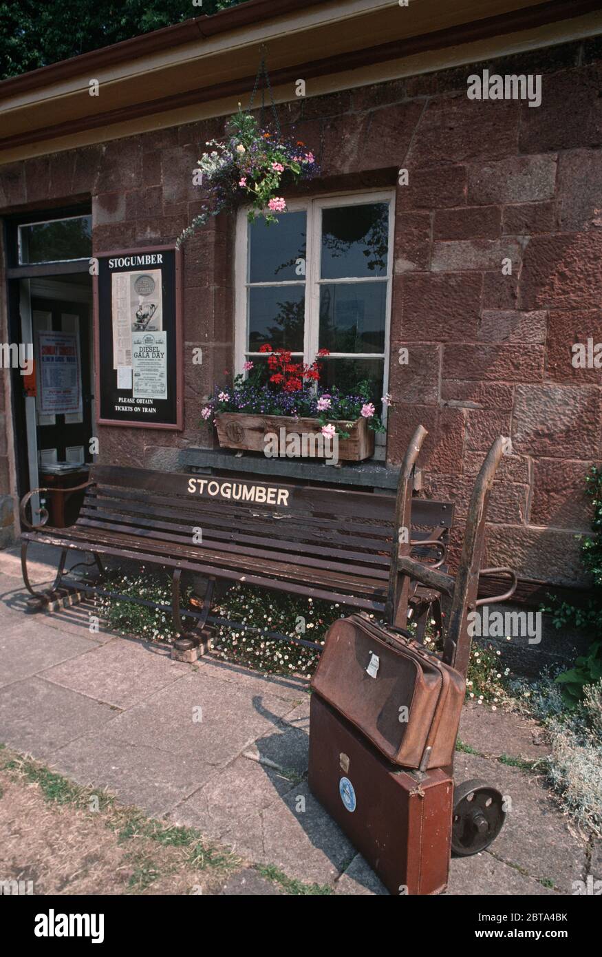 Stogumber Station sulla West Somerset Heritage Railway, Somerset, Inghilterra Foto Stock