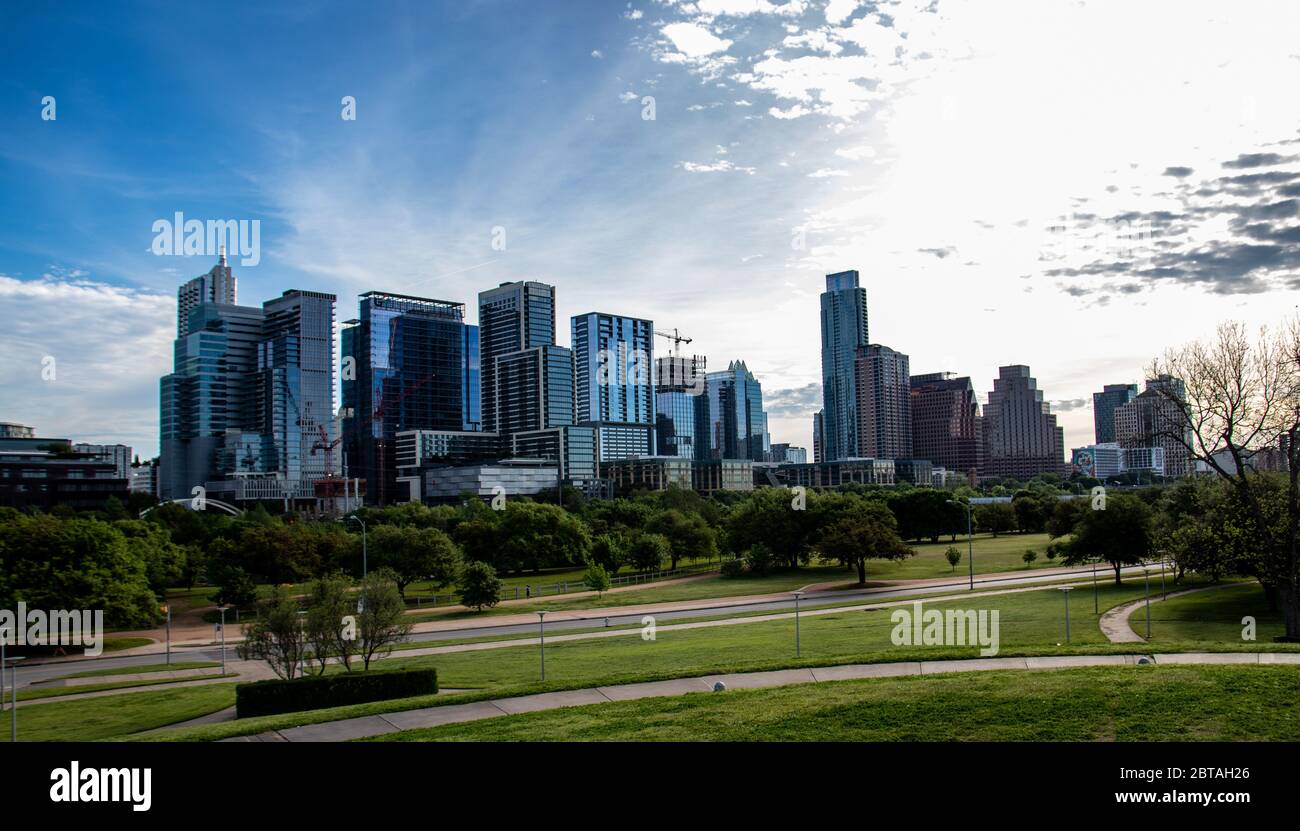 Panoramica skyline di Austin Foto Stock