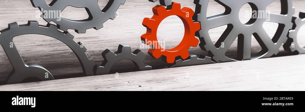 Concetto digitale, ricerca e idee aziendali. rendering 3d Foto Stock
