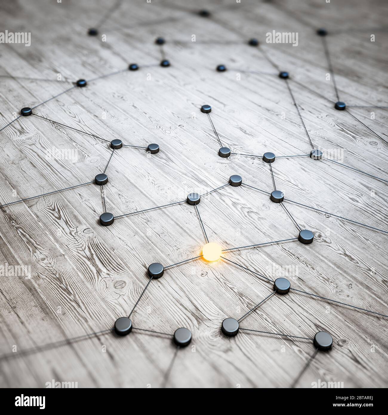 Concetto di comunicazione innovazione ottimizzazione algoritmo. rendering 3d Foto Stock