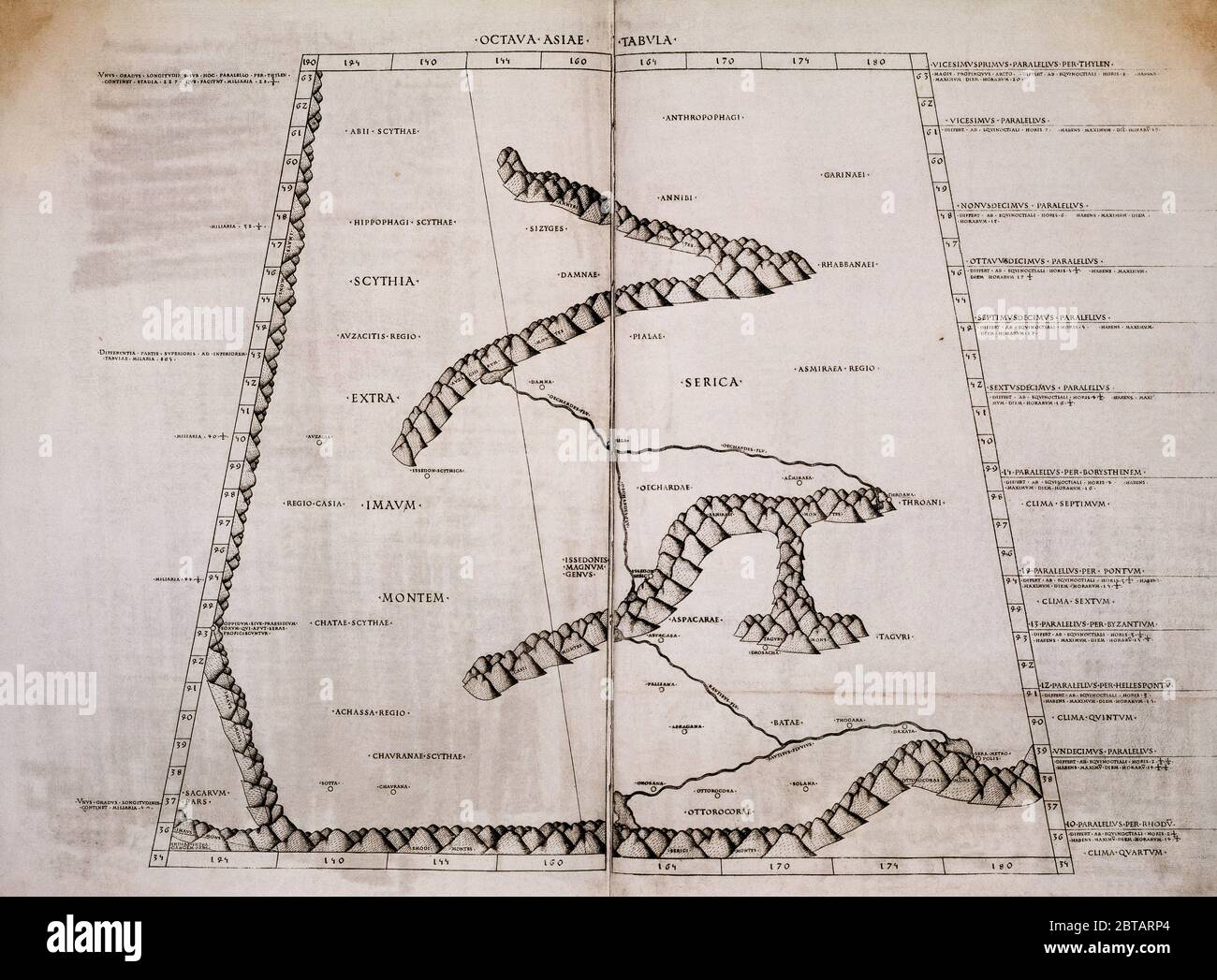 MAPA DE SIBERIA. Autore: CLAUDIO TOLOMEO. SEDE: ACADEMIA DE LA HISTORIA-COLECCION. MADRID. SPAGNA. Foto Stock