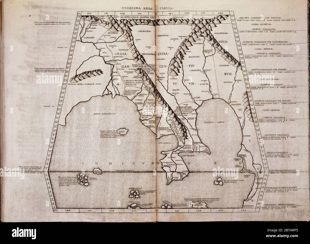 MAPA DE TAILANDIA. Autore: CLAUDIO TOLOMEO. SEDE: ACADEMIA DE LA HISTORIA-COLECCION. MADRID. SPAGNA. Foto Stock