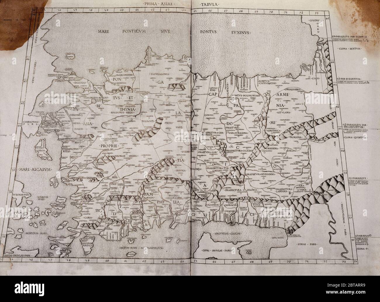 MAPPA DE TURQUIA. Autore: CLAUDIO TOLOMEO. SEDE: ACADEMIA DE LA HISTORIA-COLECCION. MADRID. SPAGNA. Foto Stock